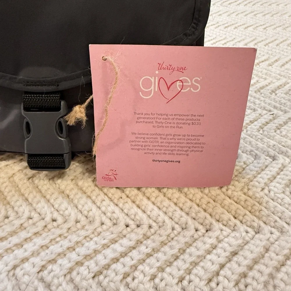 Thirty-One Fold Over Lunch Bag Black 31 Gives‎ Travel Insulated NWT